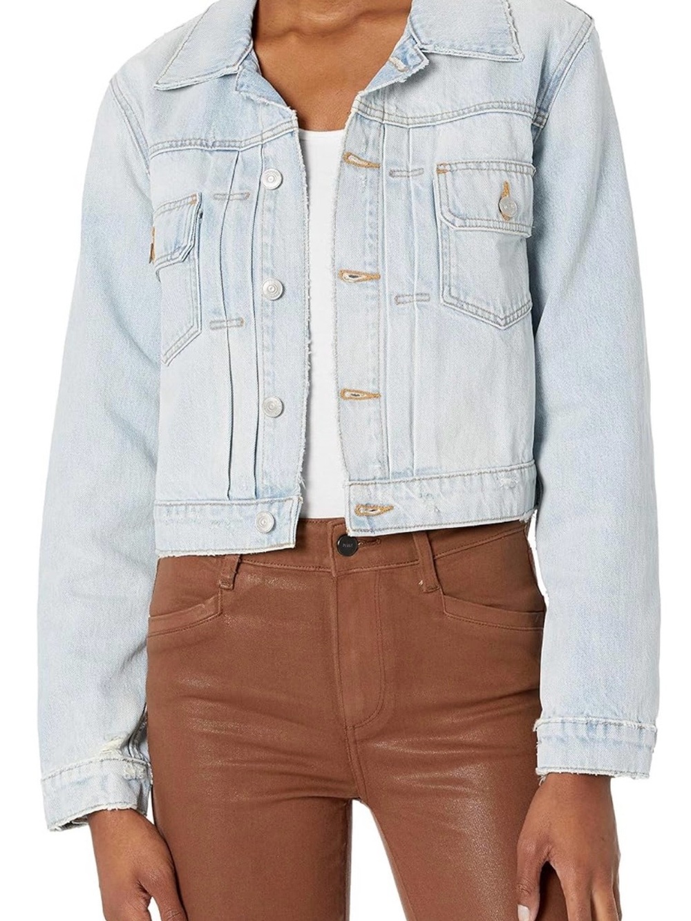 NEW with tags! Hudson Jeans Lola Shrunken Trucker Denim Jacket in Outnumbered